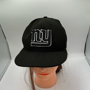 New Era 59Fifty Men Boys Cap New York Giants League Basic Black Size 7 Hat